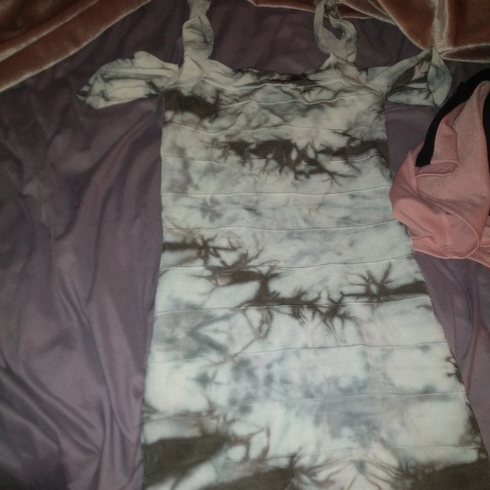 Bebe Kardashian tie dye dress